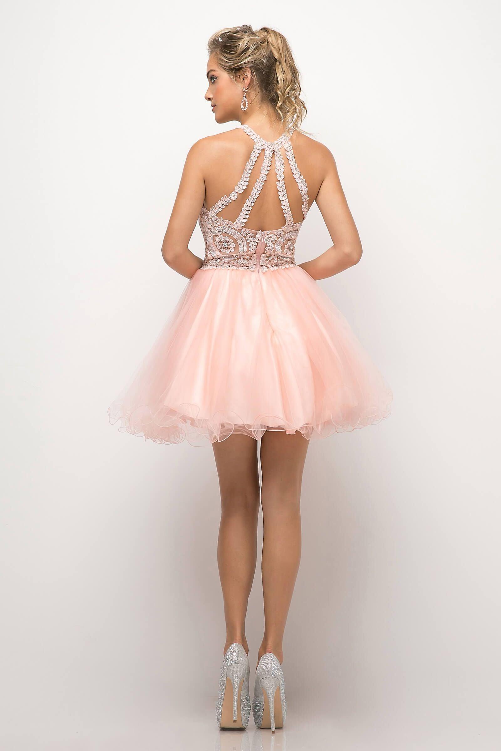 Short Prom Halter Neck Homecoming Dress - Image 13