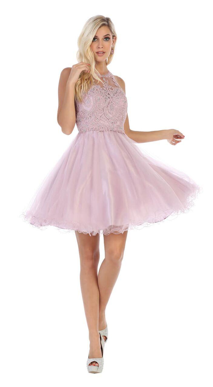 Short Prom Halter Neck Homecoming Dress - Image 2
