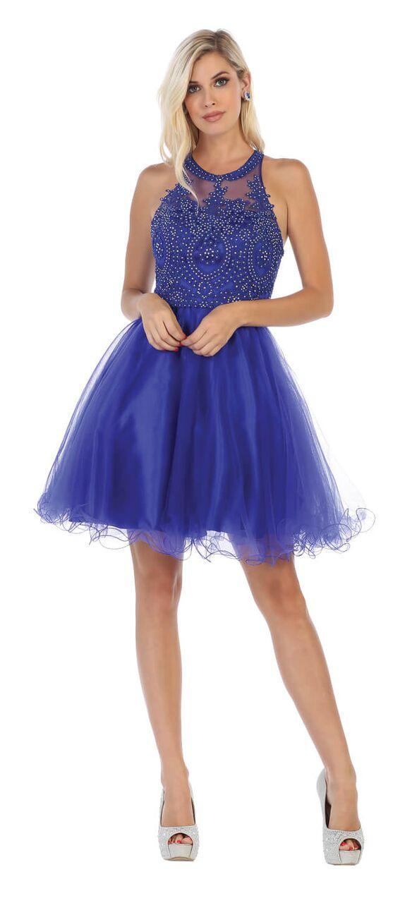 Short Prom Halter Neck Homecoming Dress - Image 3