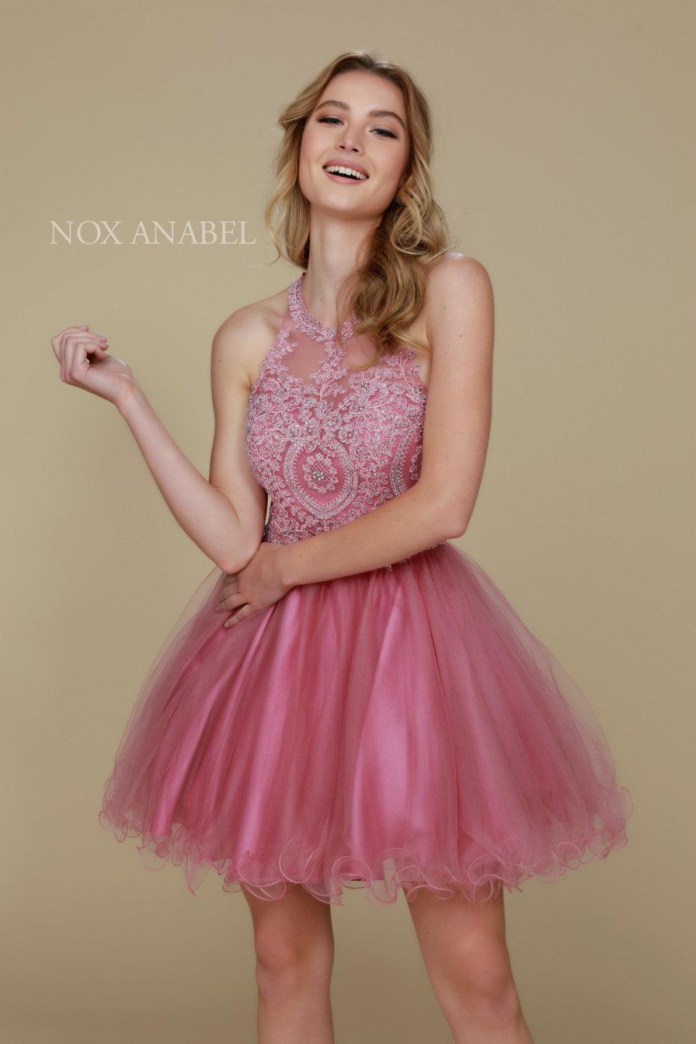 Sleeveless Short Tulle Homecoming Dress