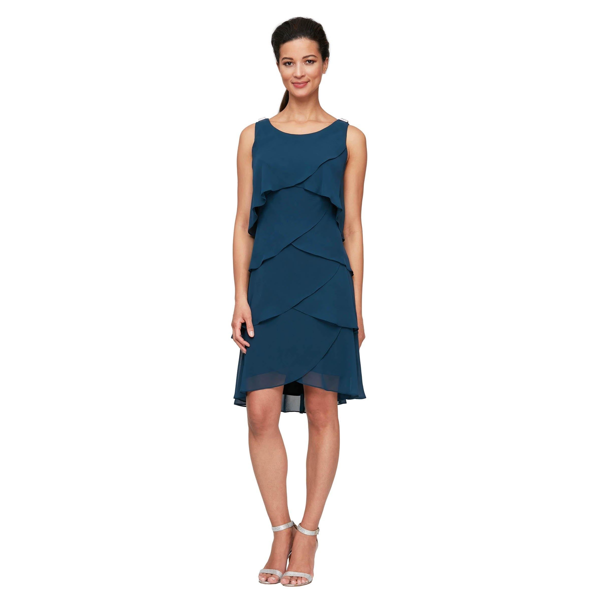 SL Fashions 114044 Short Sleeveless Cocktail Dress