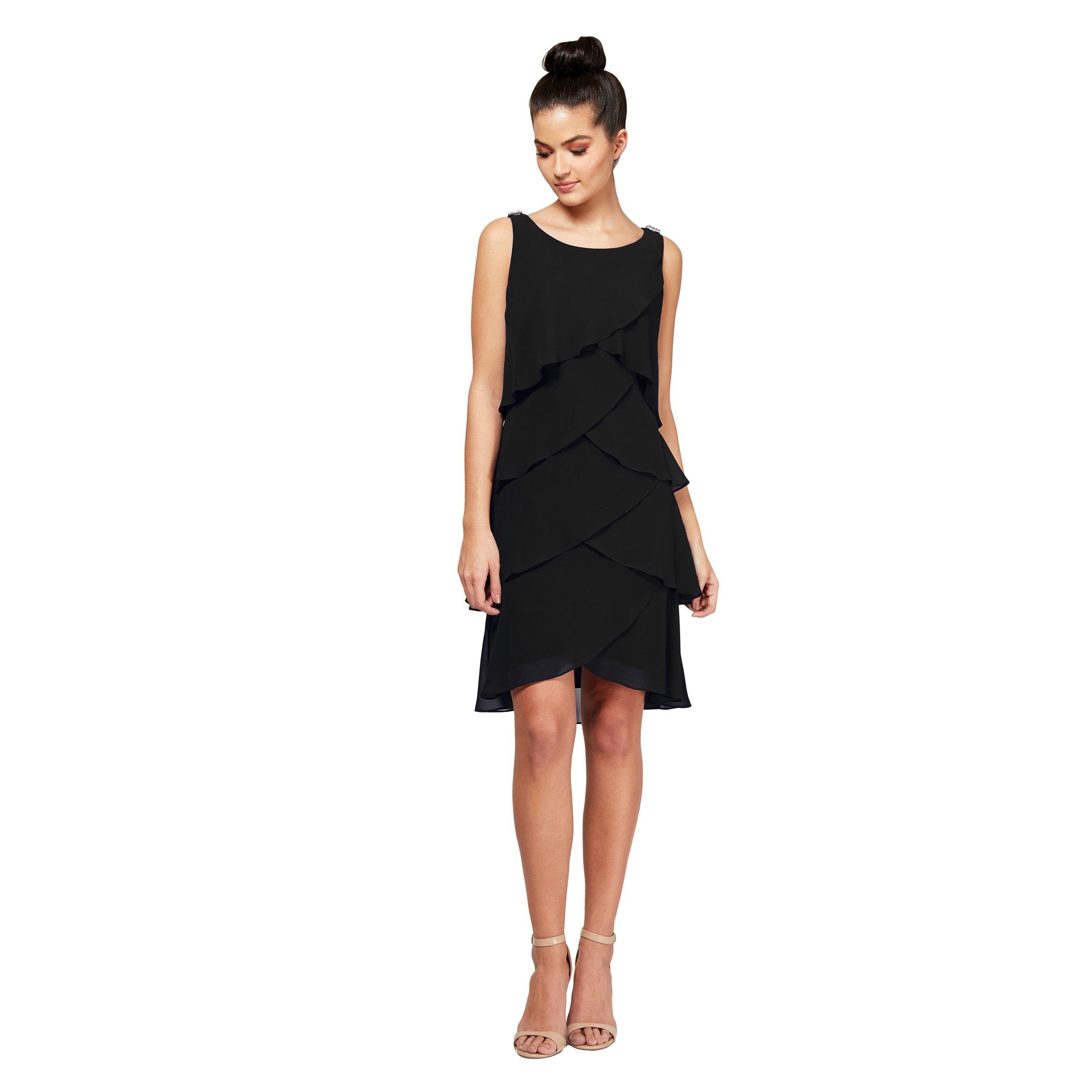 SL Fashions 114044 Short Sleeveless Cocktail Dress - Image 4