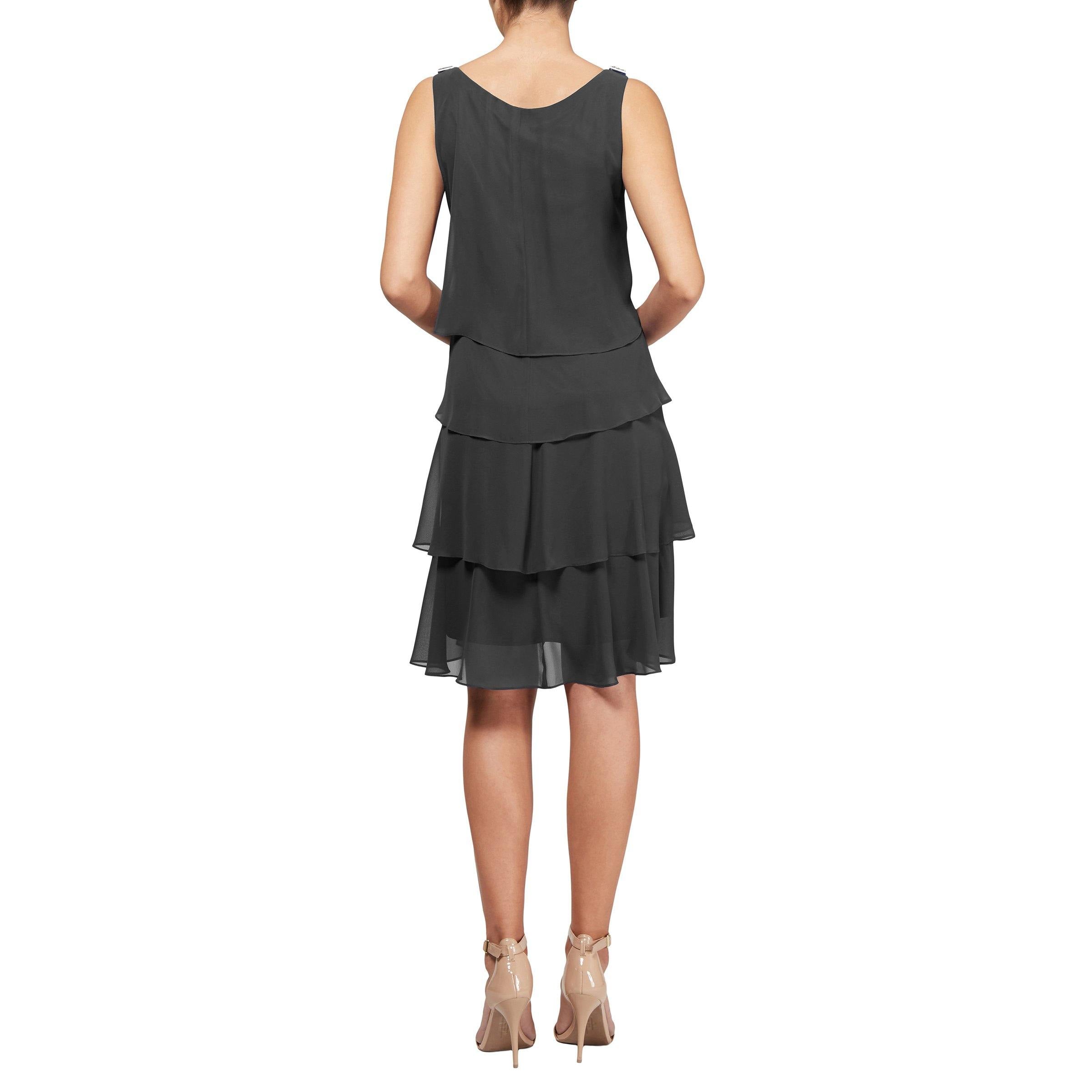SL Fashions 114044 Short Sleeveless Cocktail Dress - Image 7