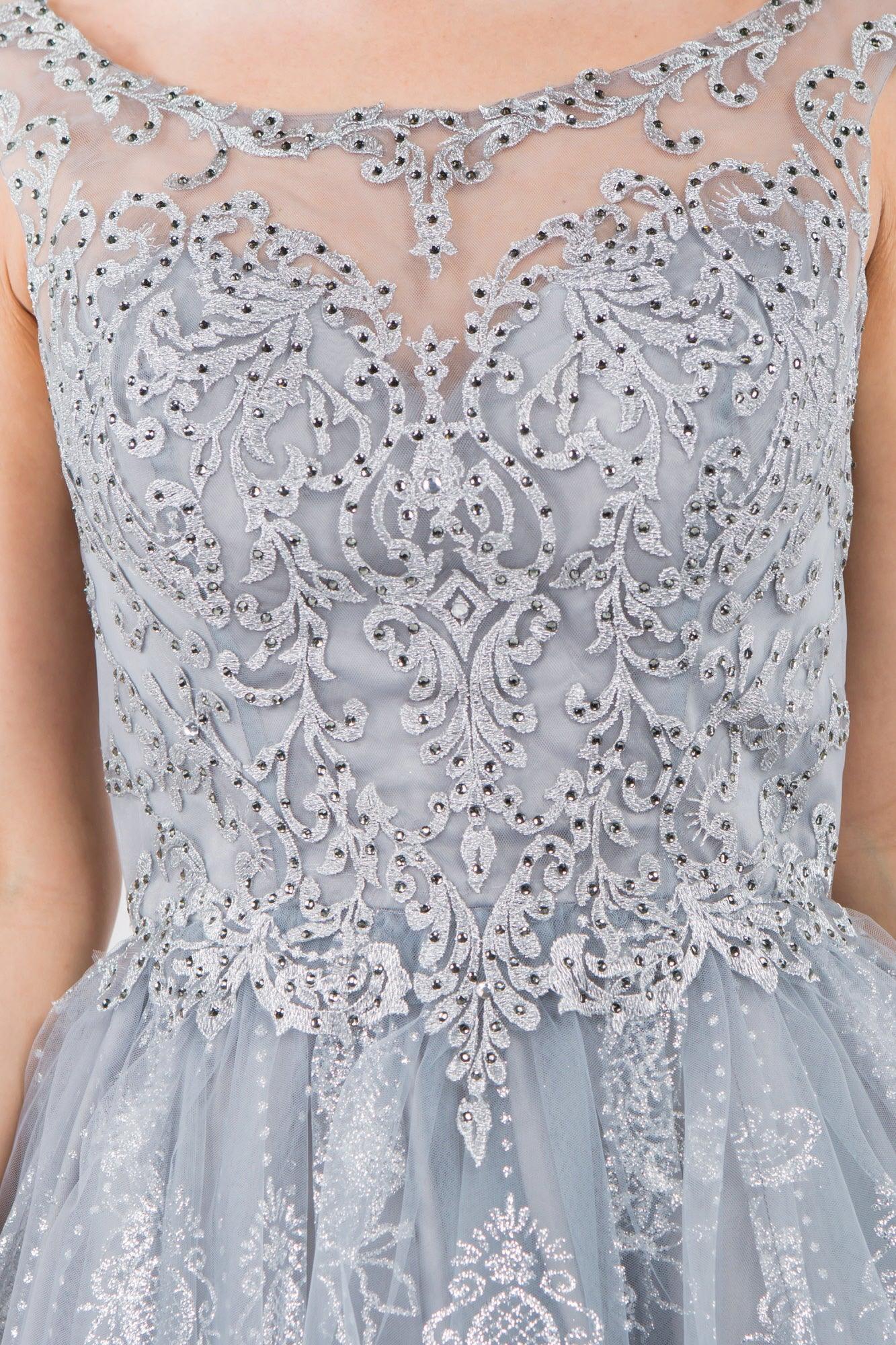 Sleeveless Glitter Short A Line Dress - Image 9