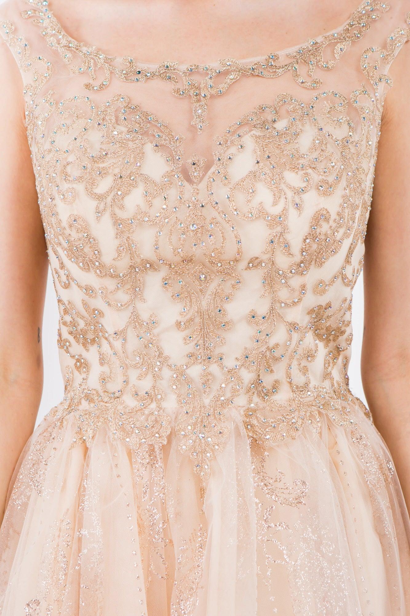 Sleeveless Glitter Short A Line Dress - Image 14