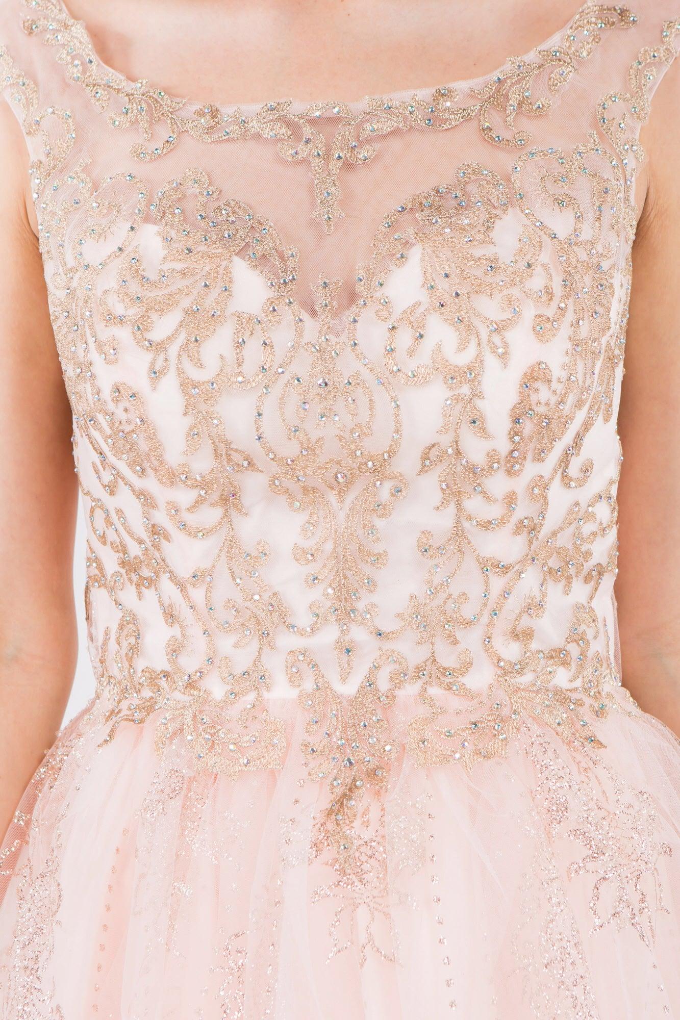 Sleeveless Glitter Short A Line Dress - Image 4