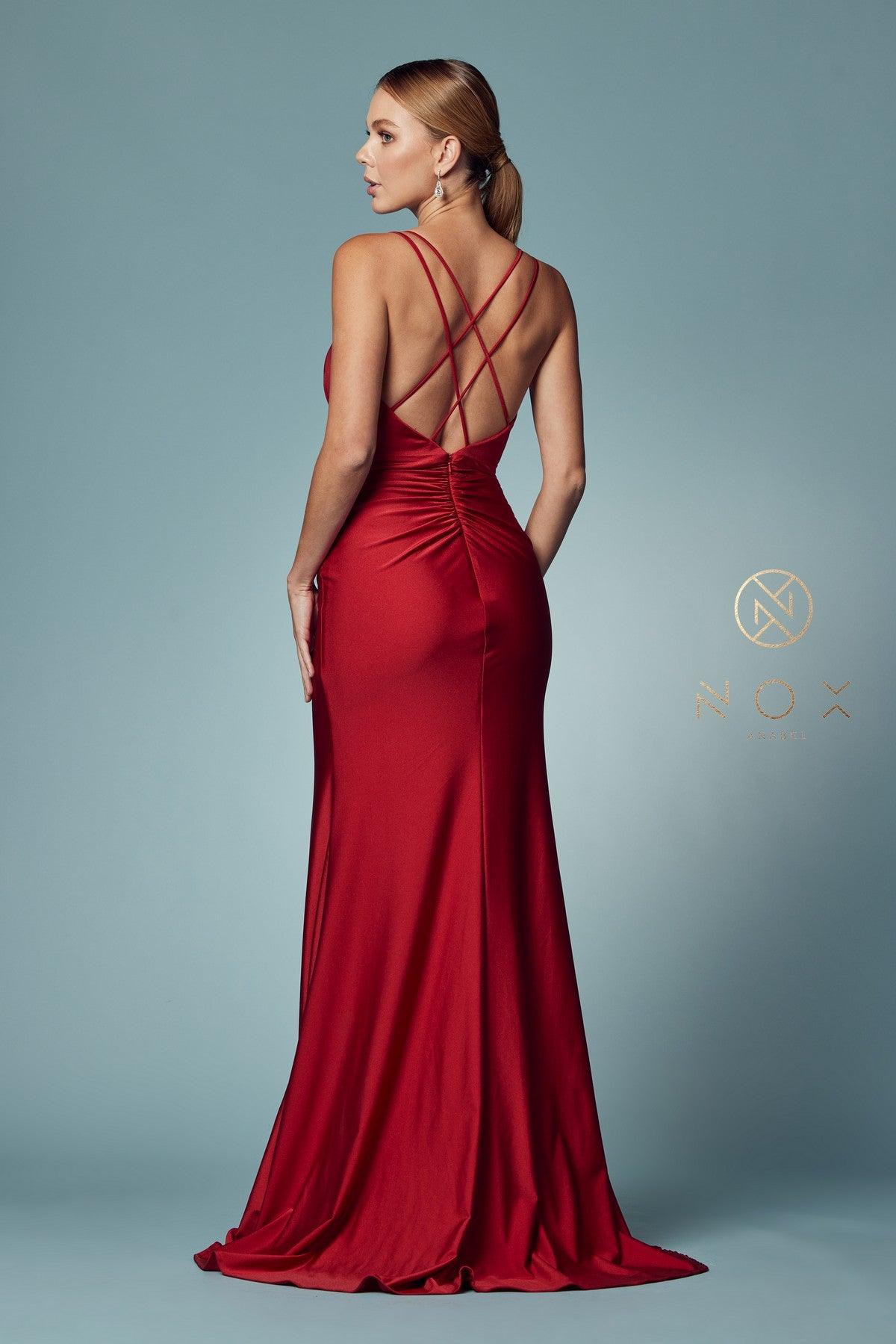 Sleeveless Long Fit and Flare Prom Dress - Image 6