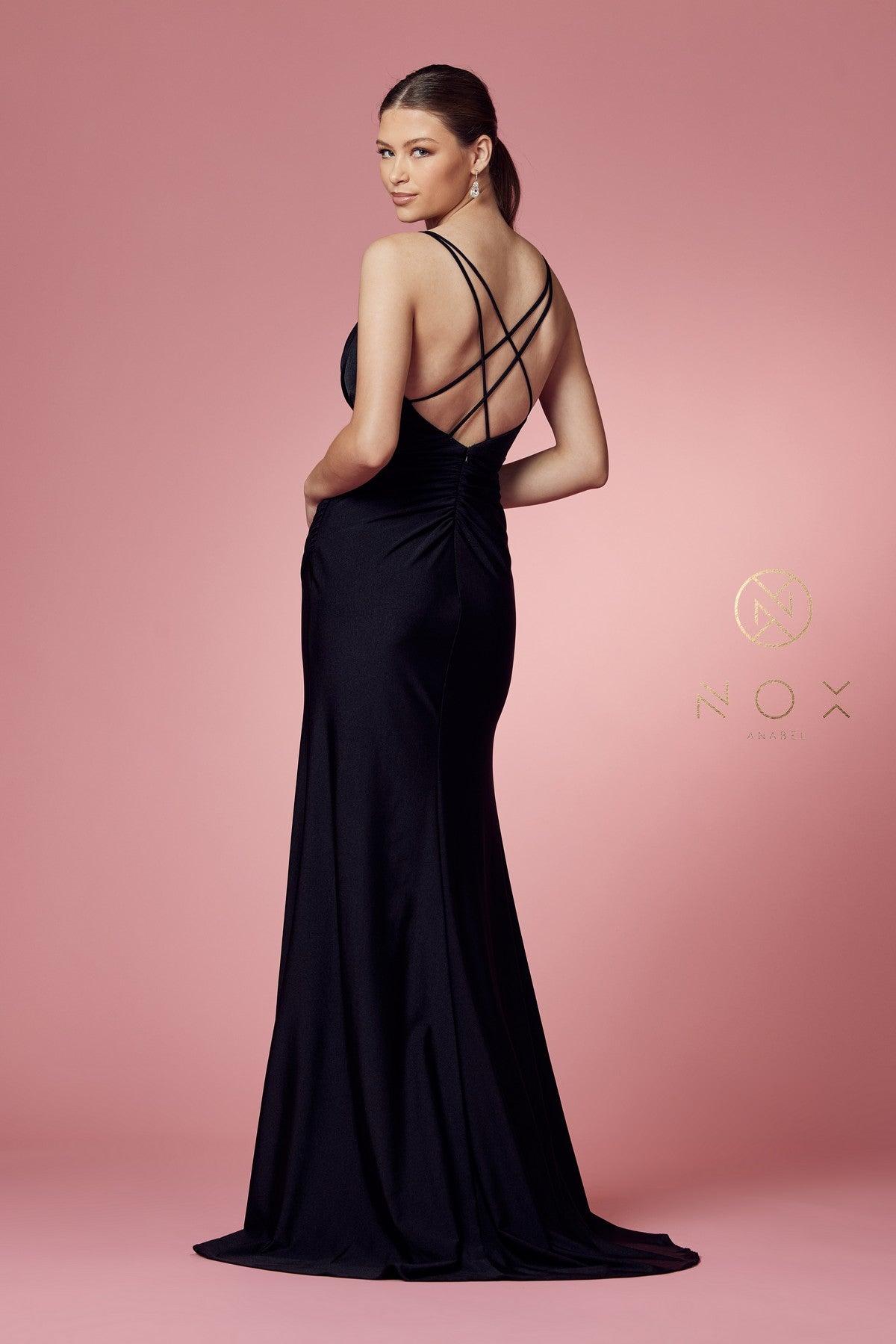 Sleeveless Long Fit and Flare Prom Dress - Image 2