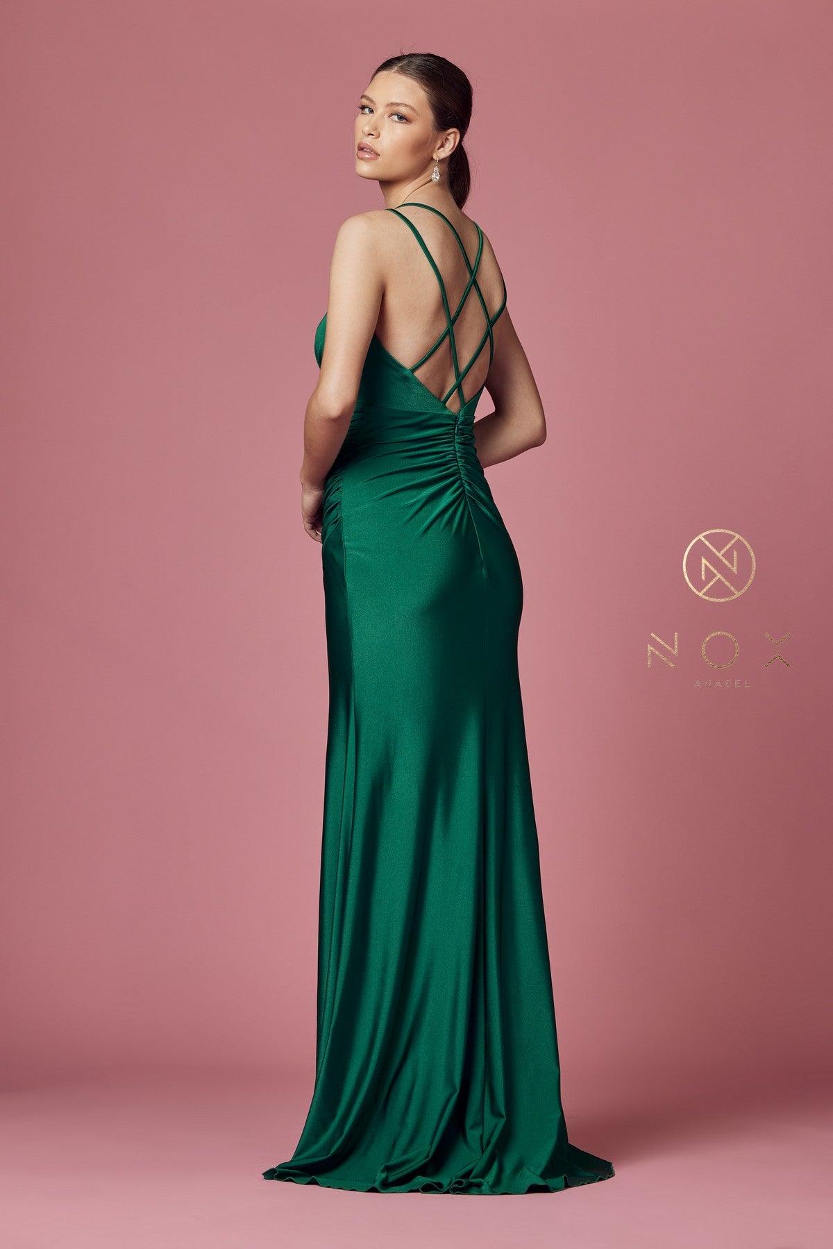 Sleeveless Long Fit and Flare Prom Dress - Image 4