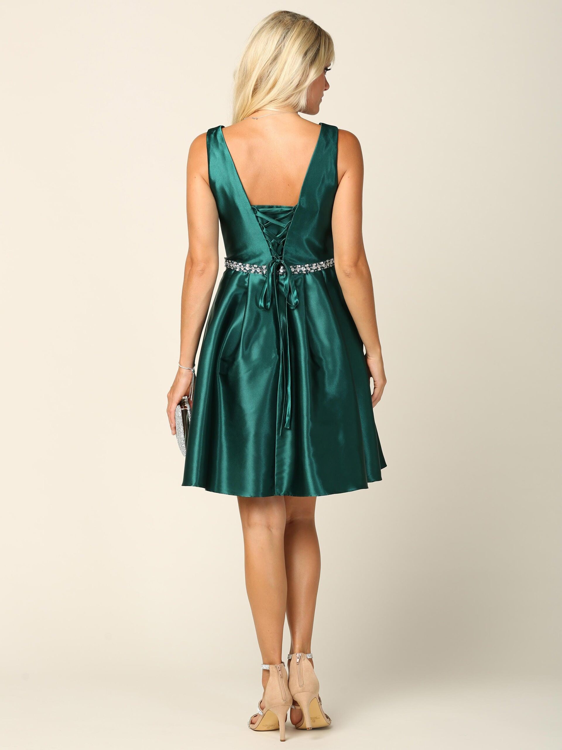 Sleeveless Short Homecoming Dress - Image 3