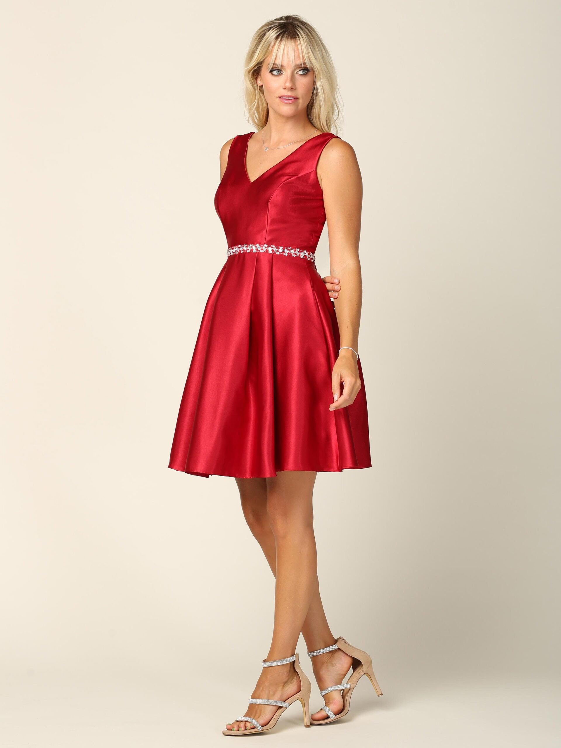 Sleeveless Short Homecoming Dress - Image 12