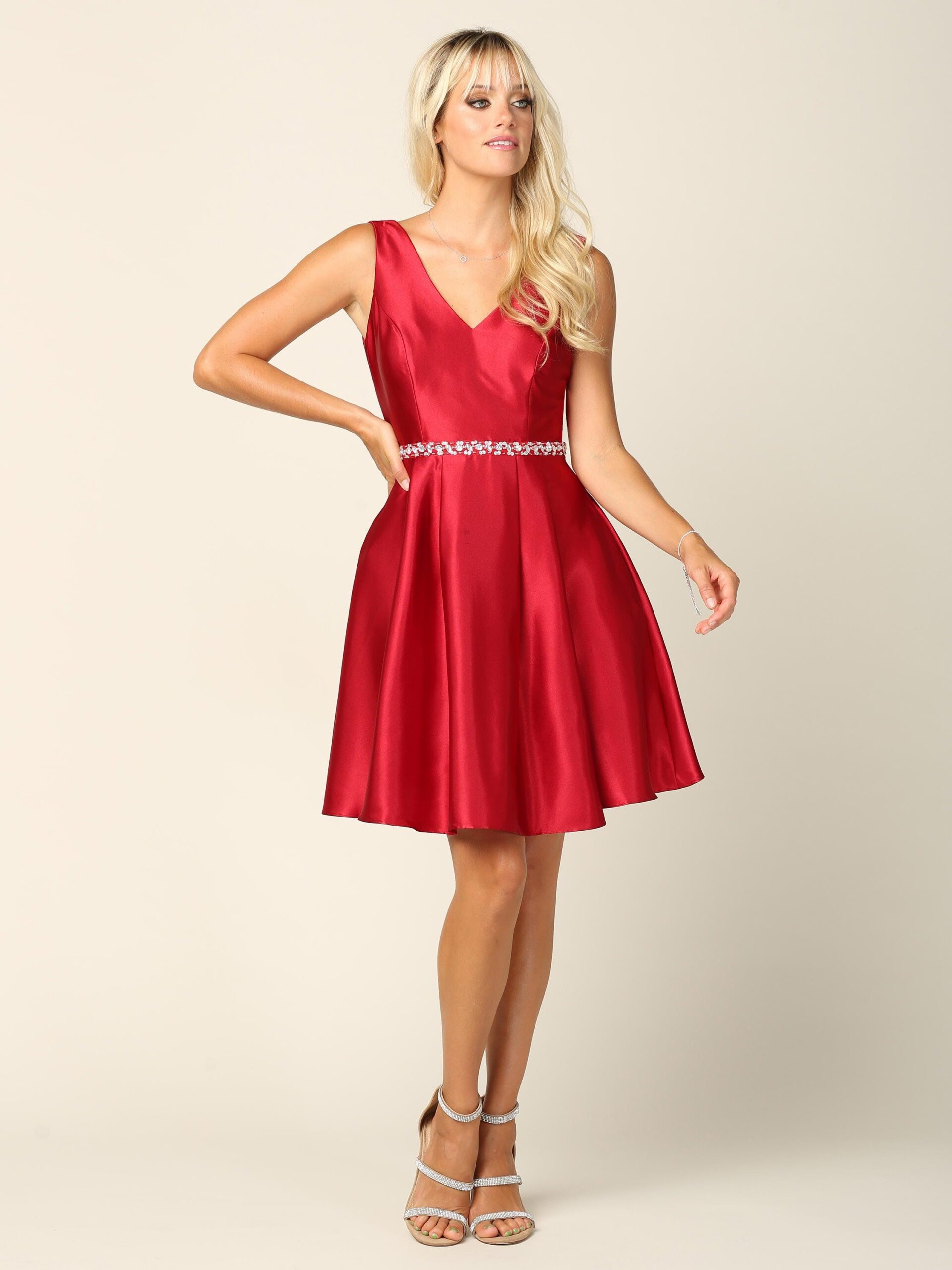 Sleeveless Short Homecoming Dress - Image 13