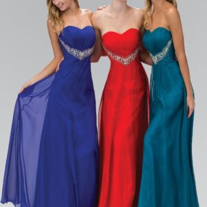 Strapless Long Prom Dress Formal