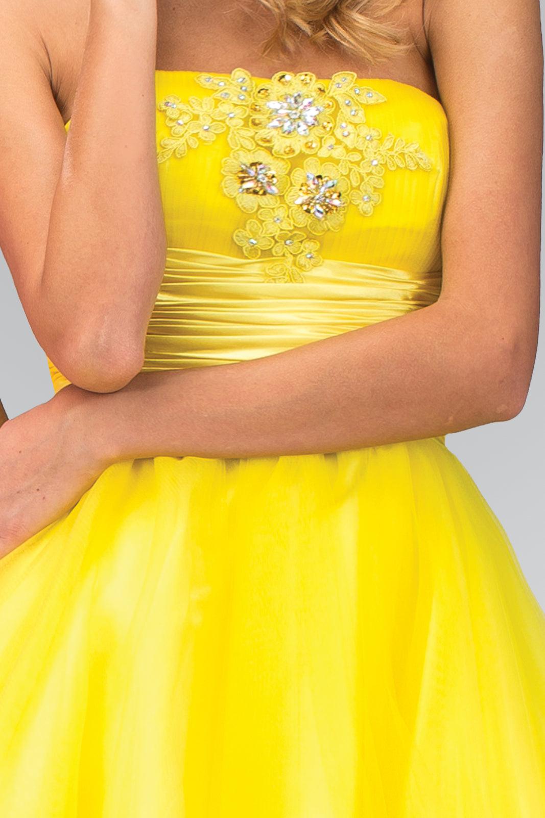 Strapless Short Tulle Prom Dress - Image 4