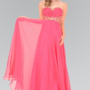 Sweetheart Chiffon Long Prom Dress Formal