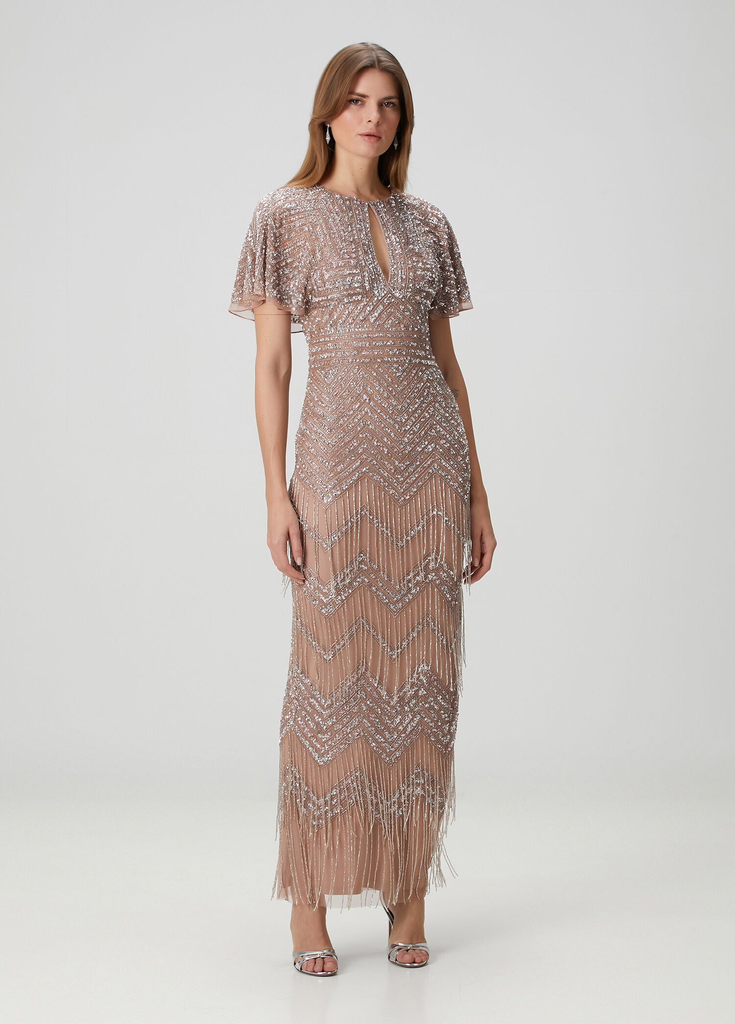 Adrianna Papell MD1E204761 Jewel Floor-Length Mesh Formal Dress Beaded - Image 3